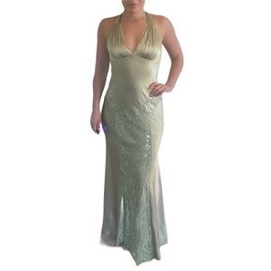 Jovani Silk Gown Light Green